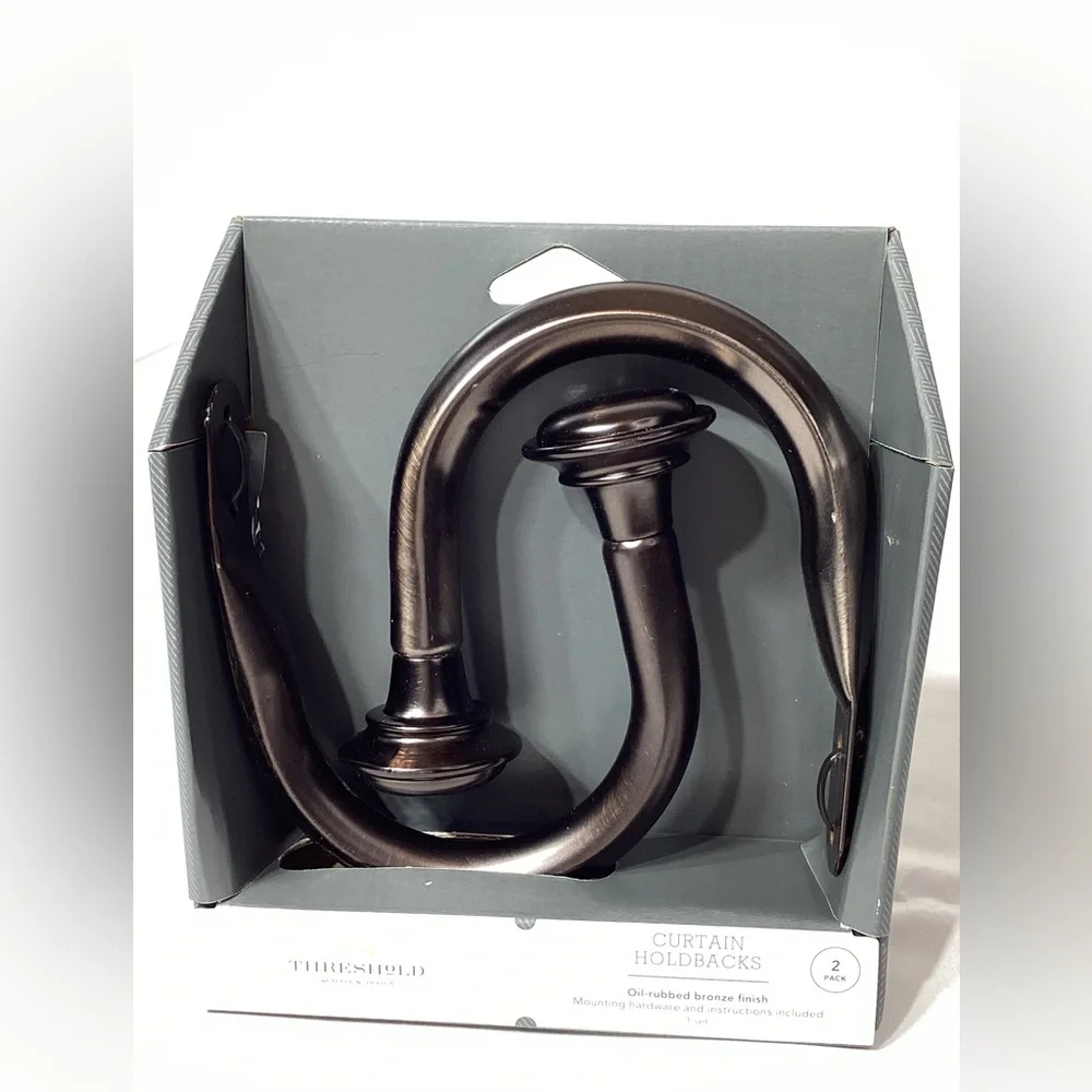 Threshold Curtain Holdback - Oil Rubbed Bronze Finish